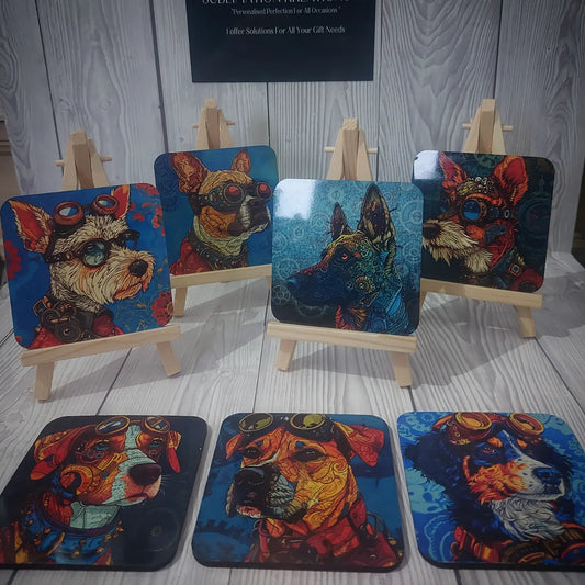 Steam Punk Dog Coasters