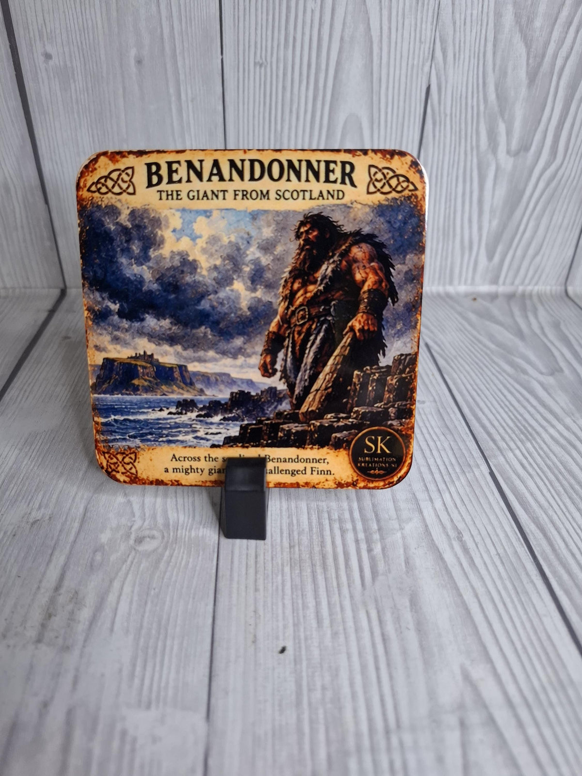Giant's Causeway Coasters Set of 6 – Finn McCool Legend – Northern Ireland Gift – Cork Backed