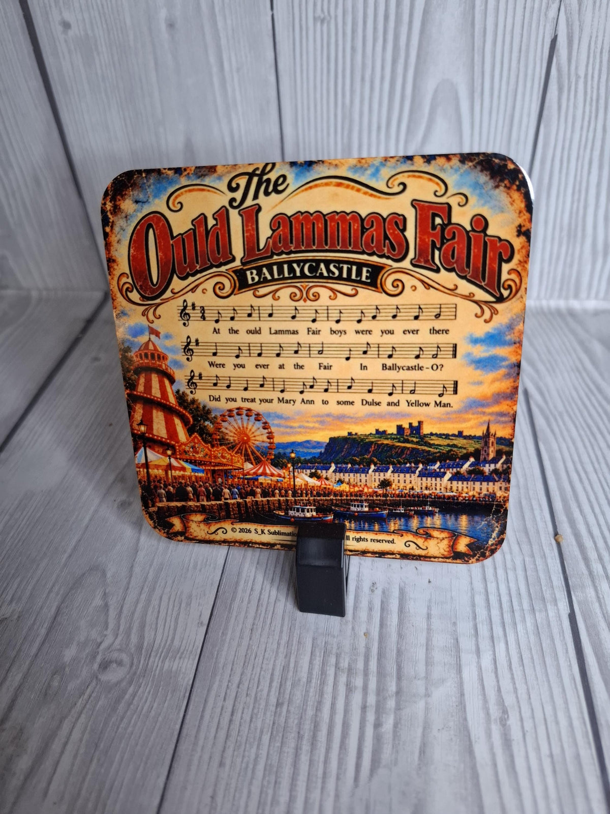 The Ould Lammas Fair Ballycastle Coasters | Set of 5 | Vintage Northern Ireland Gifts | Irish Heritage Souvenir