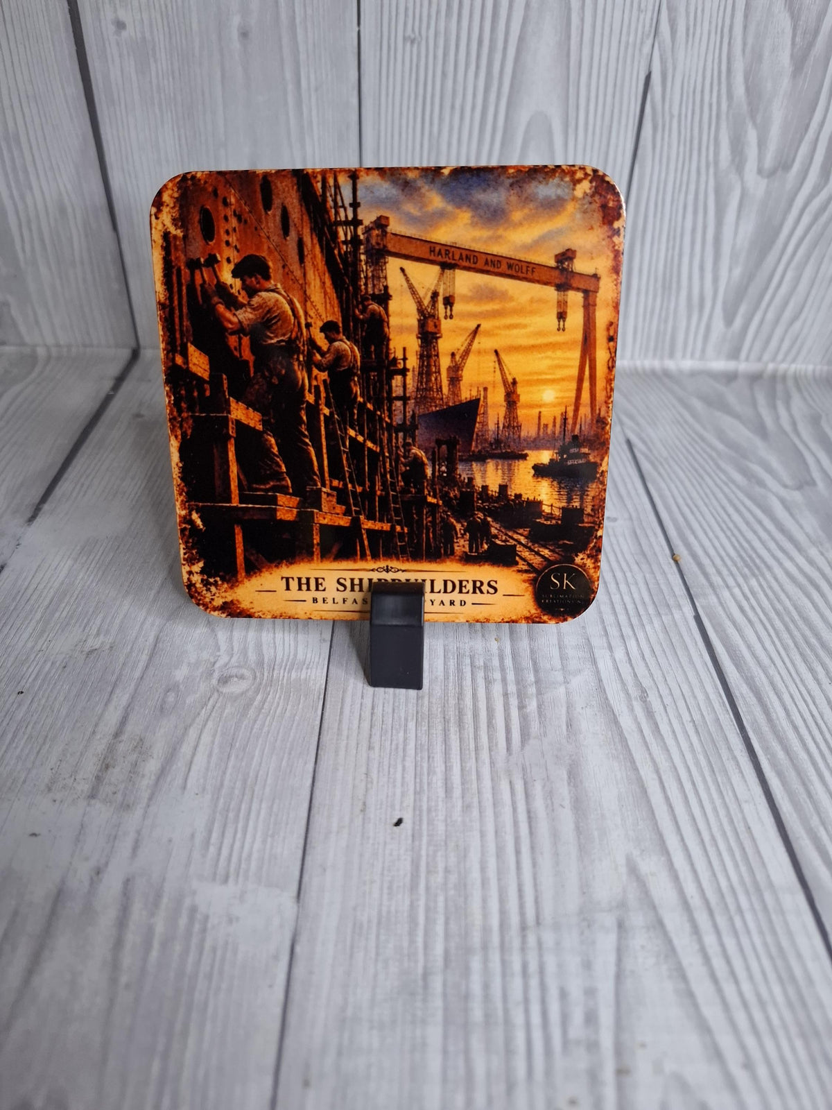 Belfast Shipyard Heritage Coasters | Titanic & Harland Wolff | Singles or Sets of 2, 4 or 6