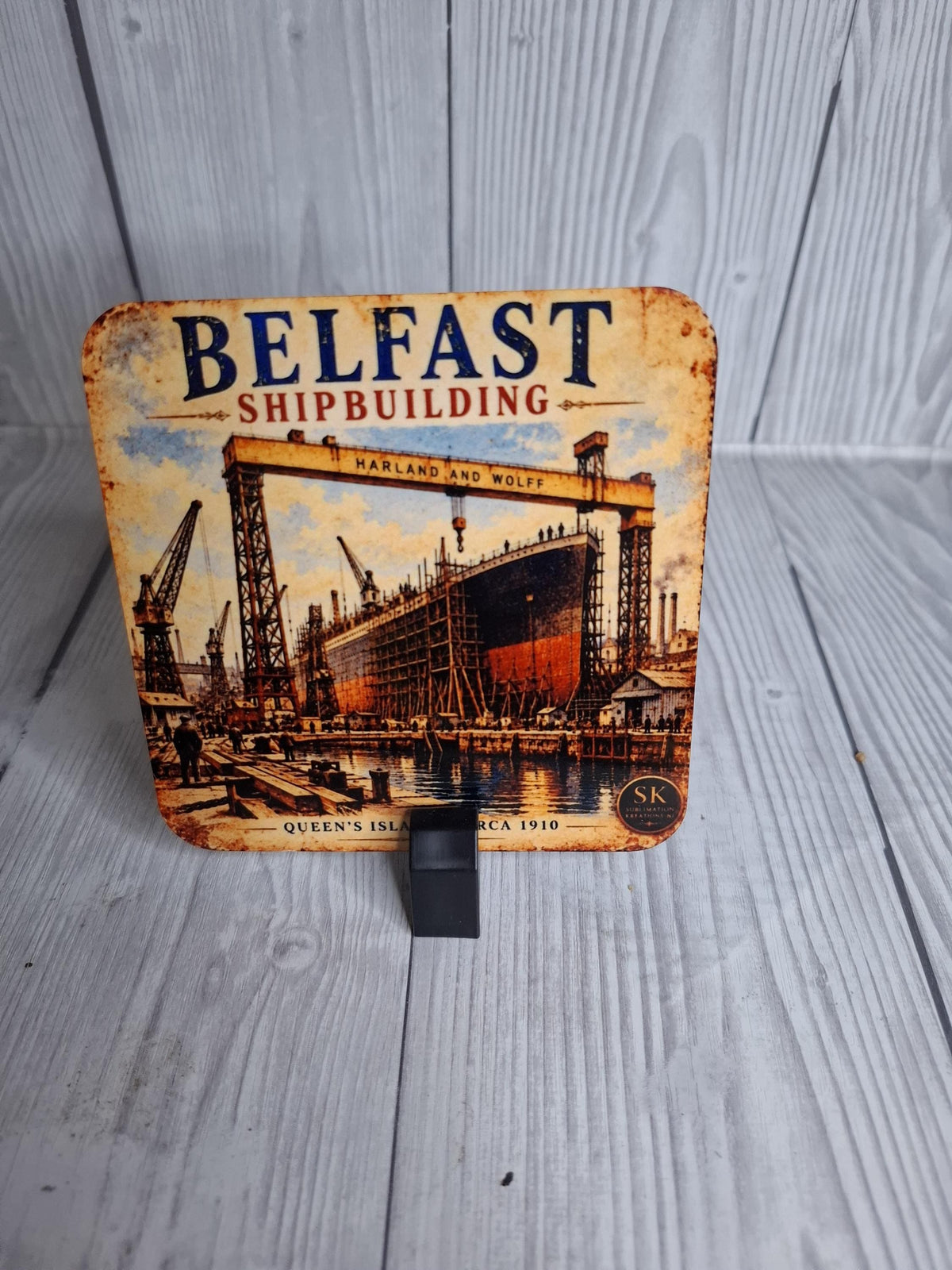 Belfast Shipyard Heritage Coasters | Titanic & Harland Wolff | Singles or Sets of 2, 4 or 6