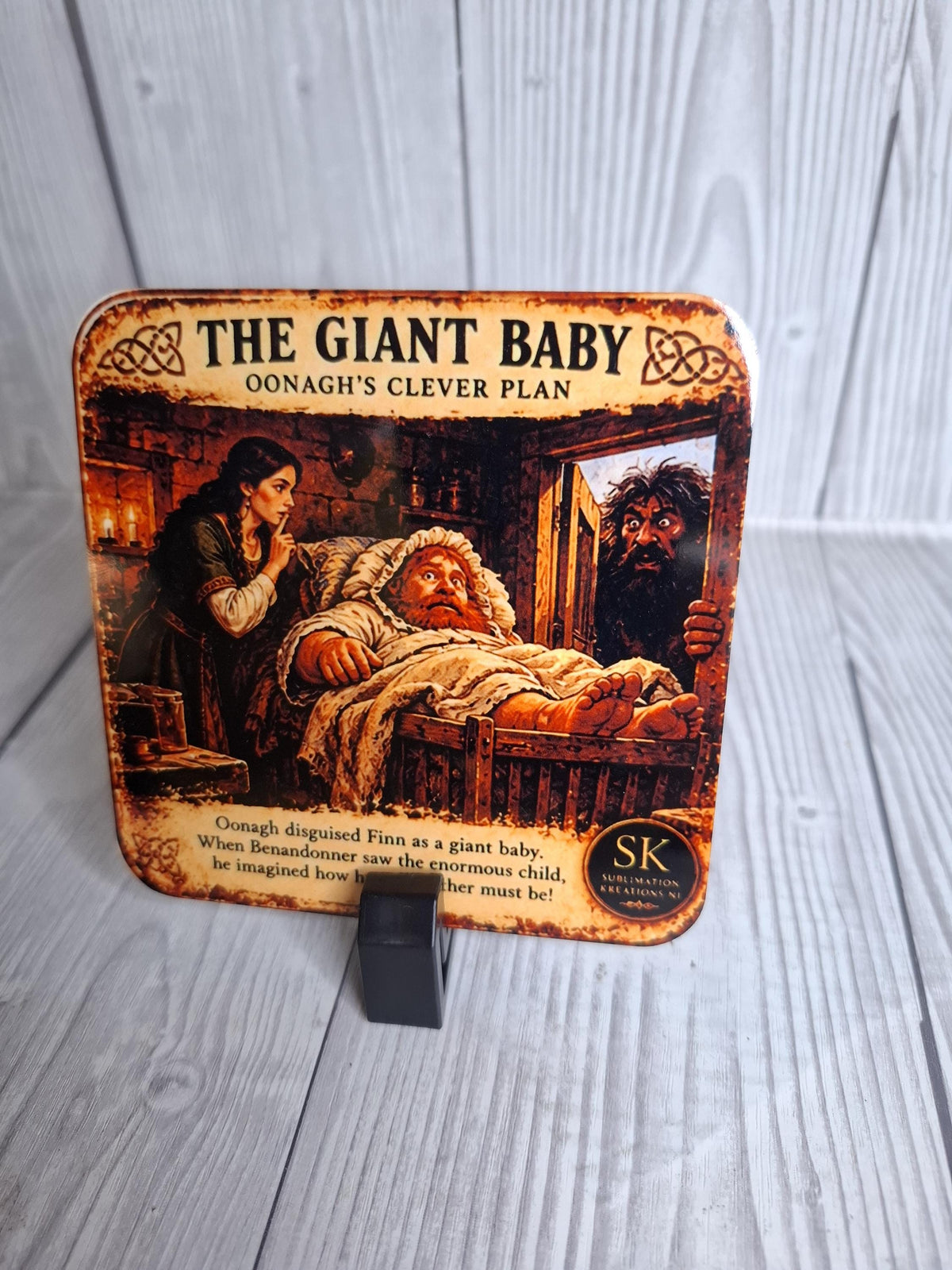 Giant's Causeway Coasters Set of 6 – Finn McCool Legend – Northern Ireland Gift – Cork Backed