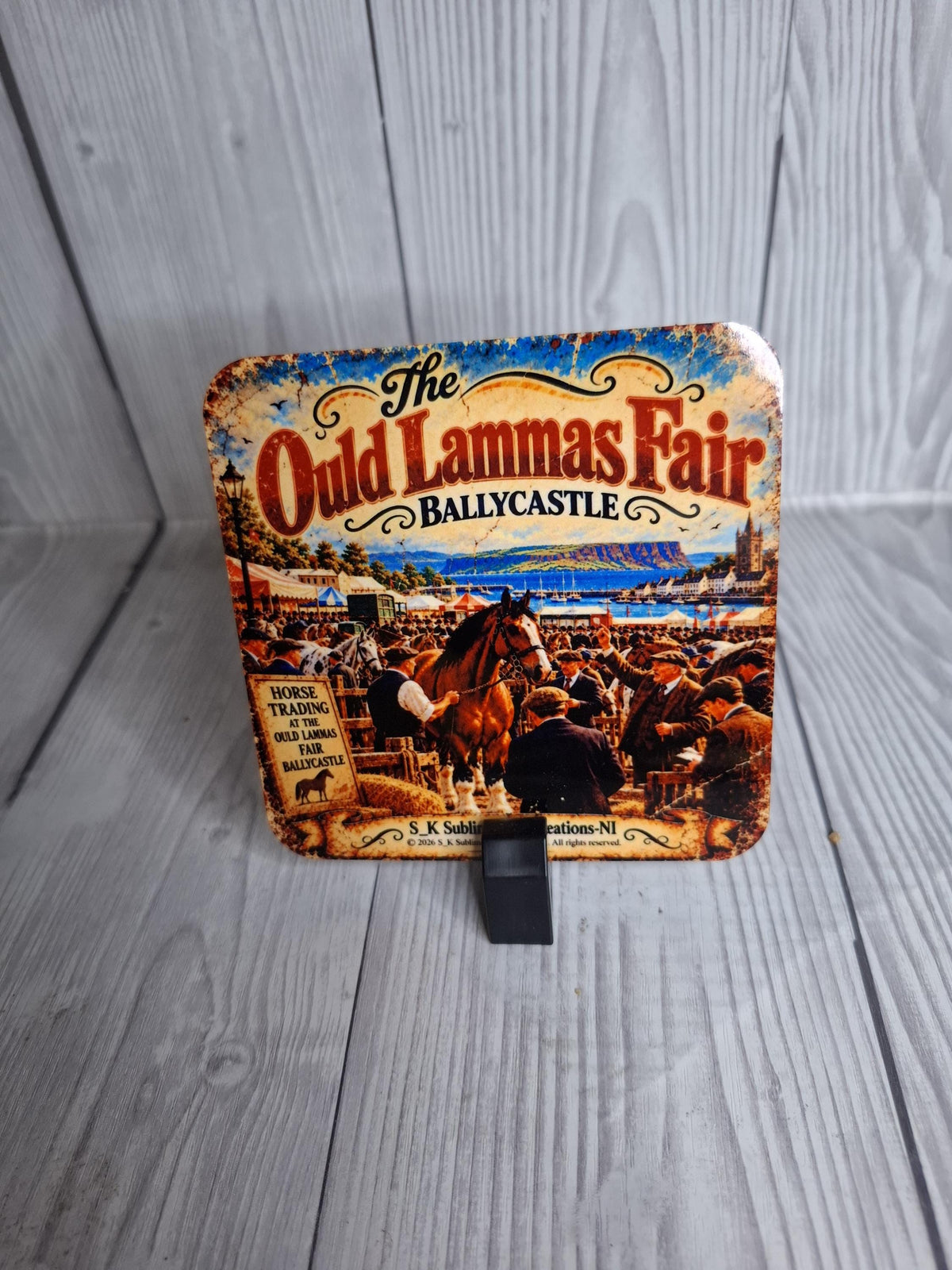 The Ould Lammas Fair Ballycastle Coasters | Set of 5 | Vintage Northern Ireland Gifts | Irish Heritage Souvenir